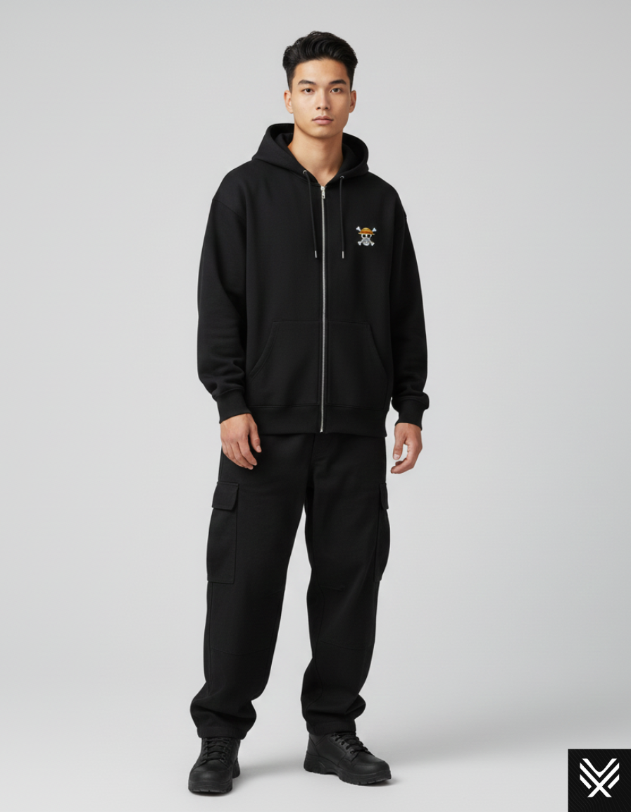 One Piece Oversized Zipper Hoodie