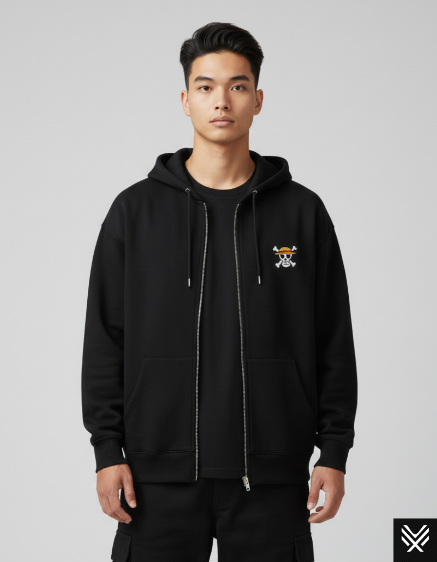 One Piece Oversized Zipper Hoodie