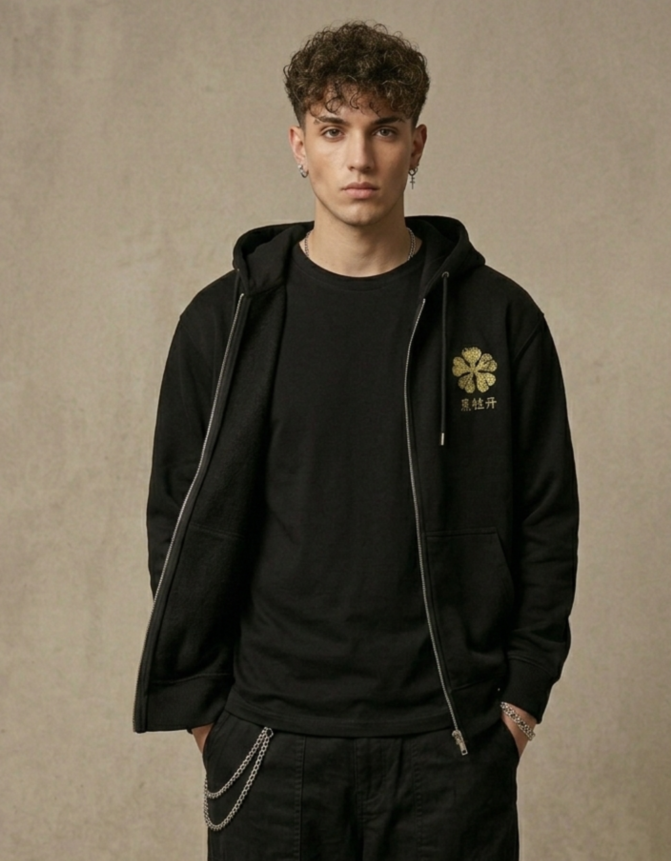 Black Clover Zip Hoodie