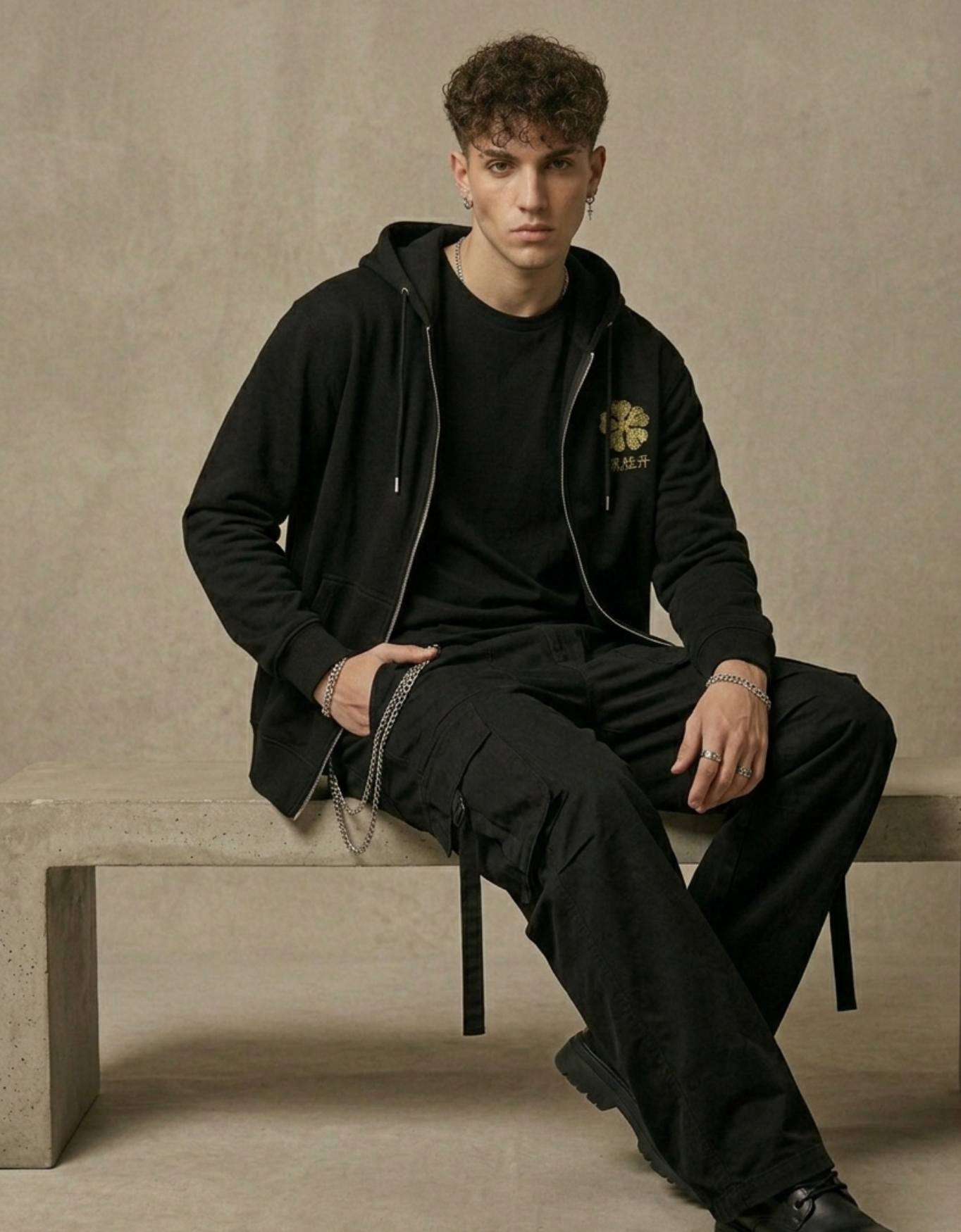 Black Clover Zip Hoodie